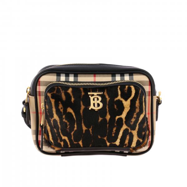 Сумка через плечо из кожи с принтом Женское Burberry