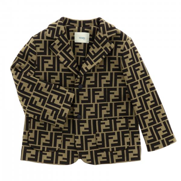Single-breasted Fendi jacket with all over FF monogram | Jacket Fendi ...