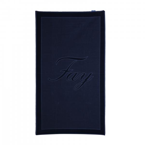 Fay bath towel with borders and logo