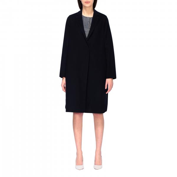 Fabiana Filippi Outlet: classic single-breasted coat - Blue | Fabiana ...