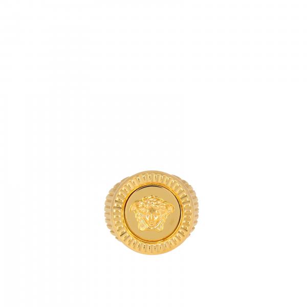 Кольцо металлическое с печатью медузы Мужское Versace