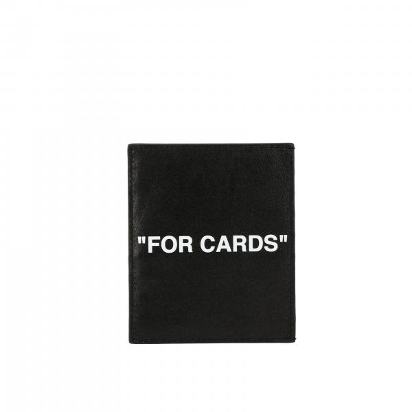 OFFWHITE Off White credit card holder in leather with logo print