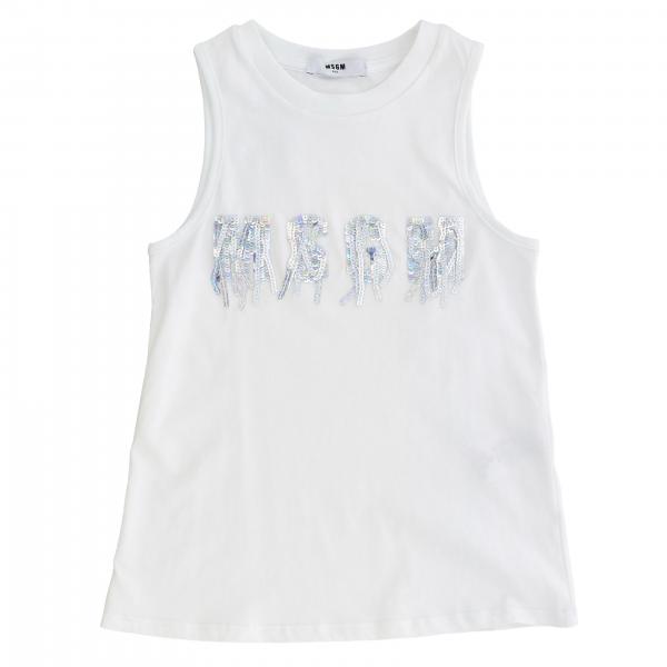 Msgm Kids 亮片logo 上衣背心