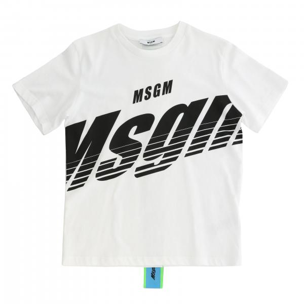 Msgm Kids logo印花短袖T恤