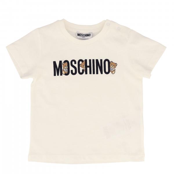 MOSCHINO BABY shortsleeved Tshirt with teddy logo TShirt Moschino
