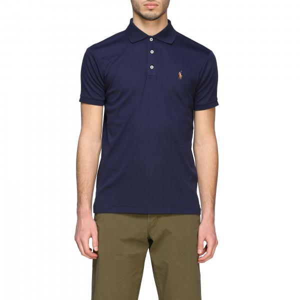 POLO RALPH LAUREN: polo shirt with short sleeves - Navy | Polo Ralph ...