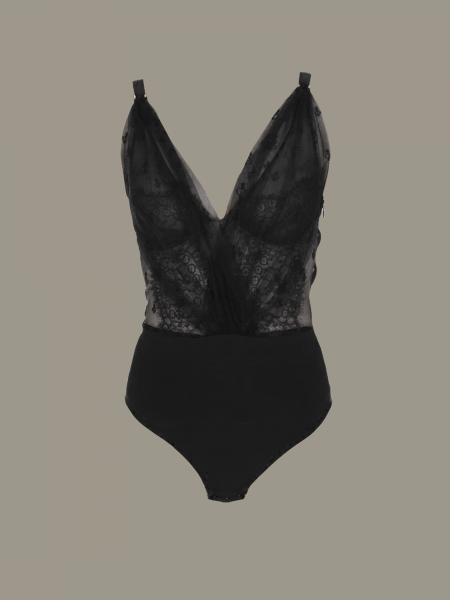 Body Elisabetta Franchi in tulle con ancore all over