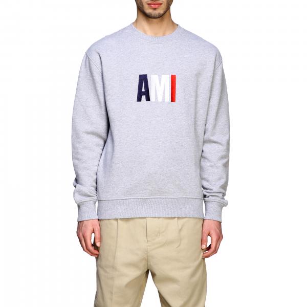 Ami Paris Outlet: sweatshirt for man - Grey | Ami Paris sweatshirt ...