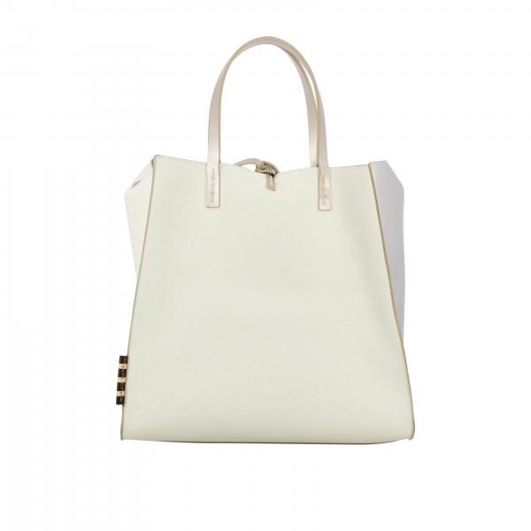 Manila Grace Outlet: leather bag with shoulder strap - White | Manila ...