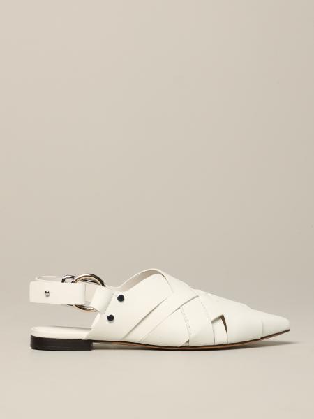 ivory leather ballet flats