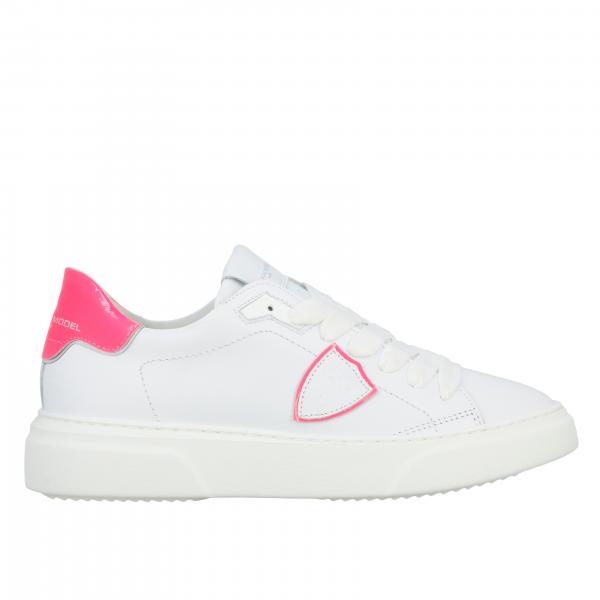 Philippe Model sneakers in smooth leather and patent leather