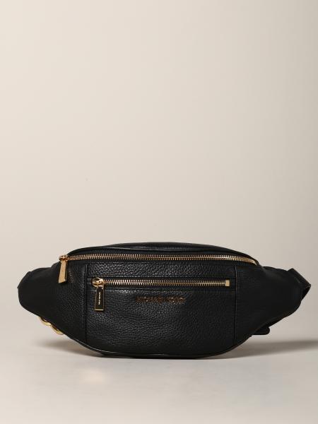 Michael Kors Outlet: Michael pouch in textured leather - Black | Michael  Kors belt bag 30S9GOXN6L online on 