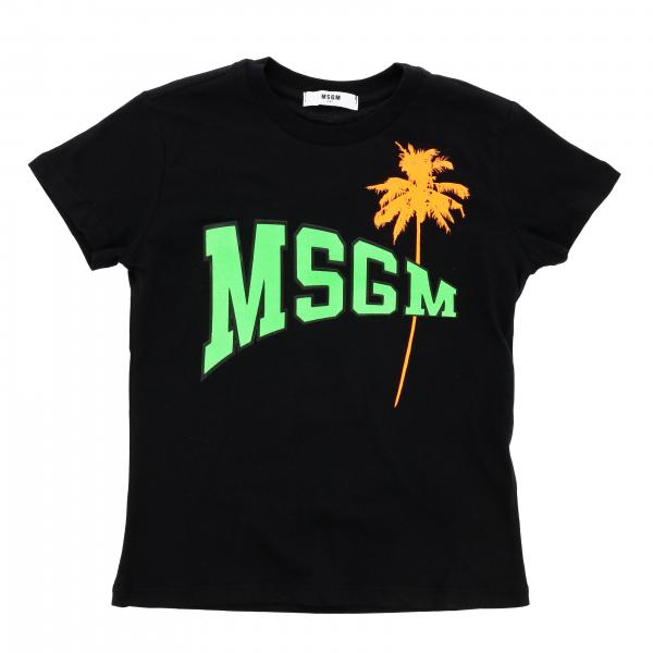 Msgm Kids logo 短袖T恤