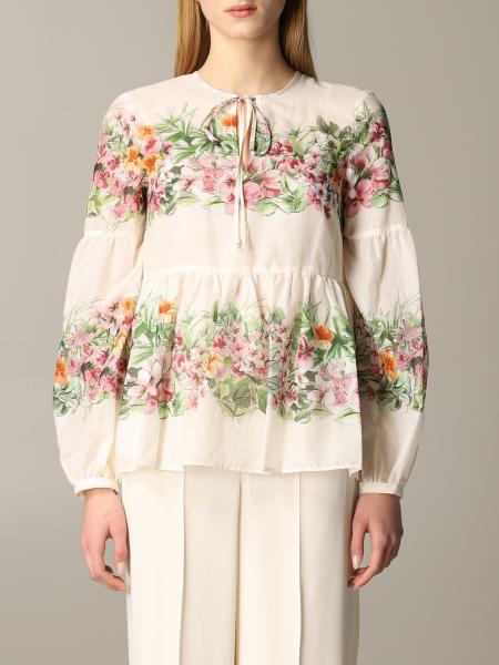 My Twin Outlet: Camicia a fantasia floreale - Bianco | Camicia My Twin ...