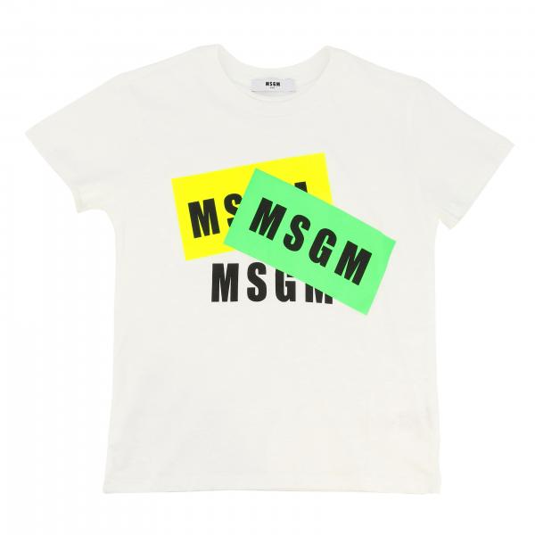 Msgm Kids logo短袖T恤