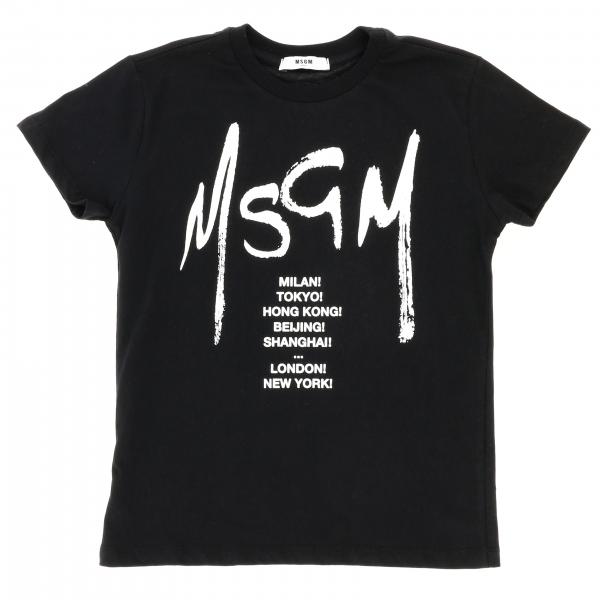 MSGM KIDS: Short Sleeved T Shirt With Logo | T Shirt Msgm Kids Kids