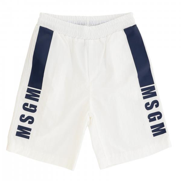 MSGM KIDS: shorts with prints - White | Msgm Kids shorts 022609 online