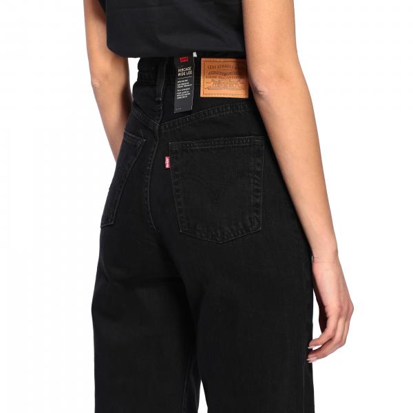 Levi's Outlet: Jeans a vita alta con gamba larga - Nero | Jeans Levi's  7911200 GIGLIO.COM