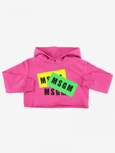 Msgm Kids 连帽短款卫衣