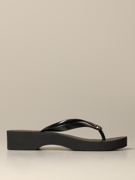 tory burch flat shoes black