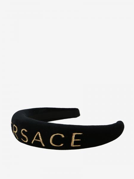 Versace Young headband in velvet with logo