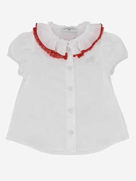 Monnalisa Bebe 'shirt with flounce and contrasting edges