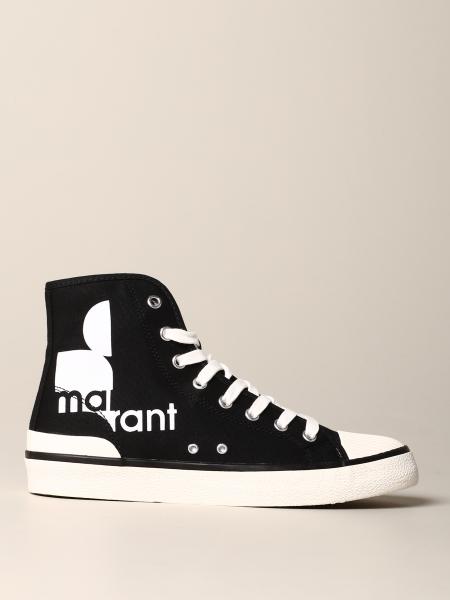 Isabel Marant Outlet: canvas sneakers with logo - Black | Isabel Marant ...