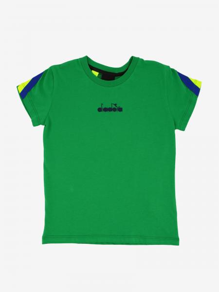 Diadora Outlet: short-sleeved T-shirt with logo - Green | Diadora t ...