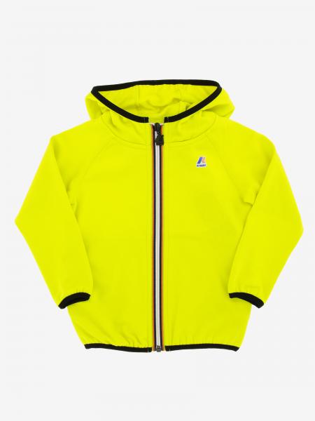 K-Way Outlet: sweatshirt with hood and striped zip - Lime | K-Way ...