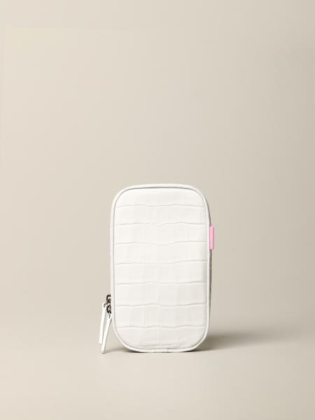 white croc print bag