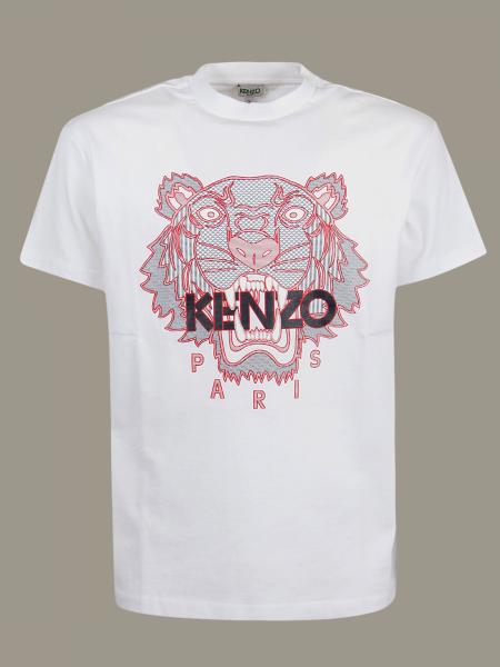 KENZO: short-sleeved T-shirt with Tiger Paris print | T-Shirt Kenzo Men ...