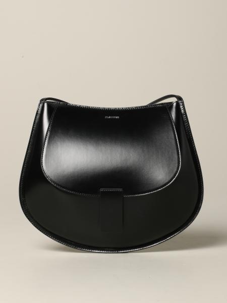Jil Sander Outlet: leather shoulder bag - Black | Jil Sander 