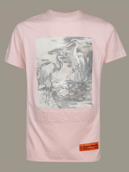 heron preston t shirt pink
