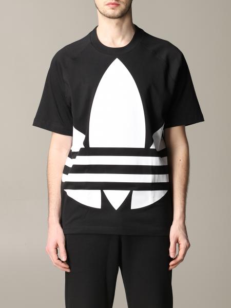 ADIDAS ORIGINALS: short-sleeved T-shirt with big - Black | Adidas Originals t-shirt online on