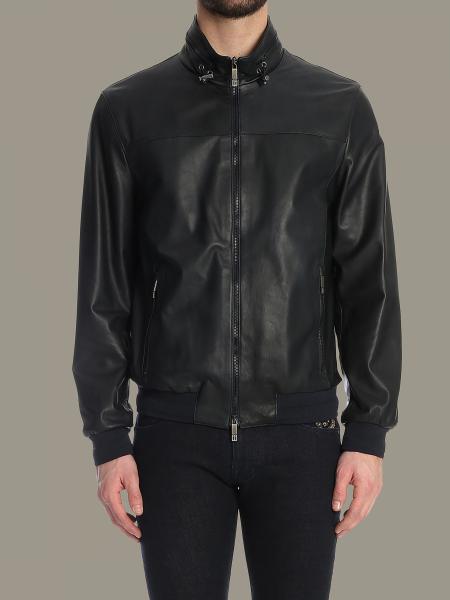 havik was lade Etro Outlet: leather jacket with zip - Blue | Etro jacket 1L041 9080 online  on GIGLIO.COM