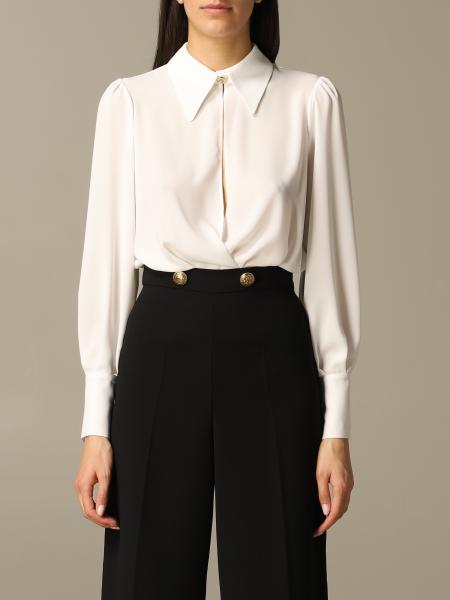 Elisabetta Franchi Body mit Maxi Kragen