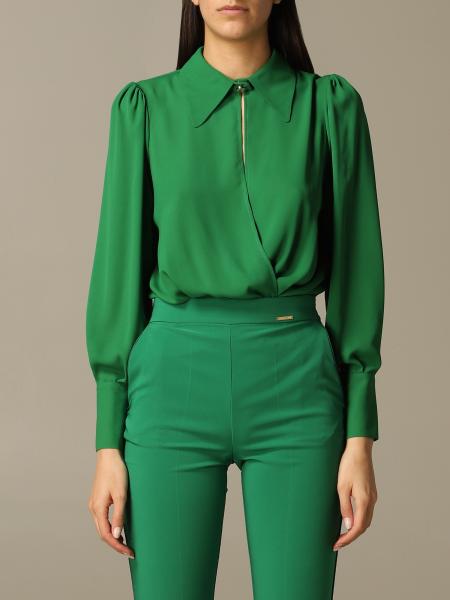 Elisabetta Franchi Body mit Maxi Kragen