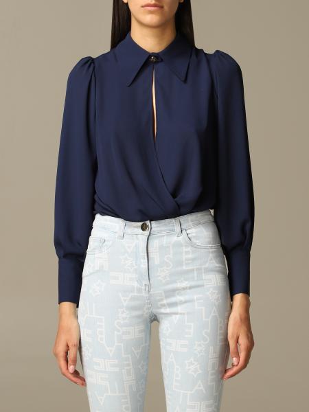 Elisabetta Franchi Body mit Maxi Kragen
