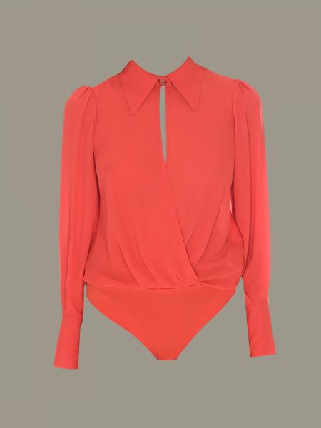 Elisabetta Franchi Body mit Maxi Kragen