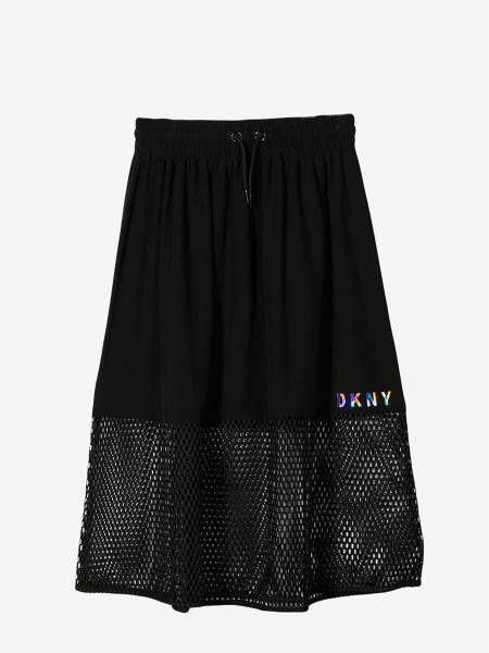 DKNY: skirt with drawstring and logo - Black | Dkny skirt D33554 online ...