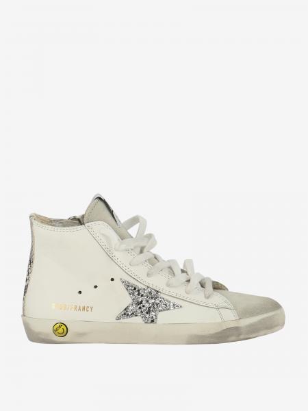 Golden Goose Outlet: leather sneakers with glitter star | Shoes Golden ...