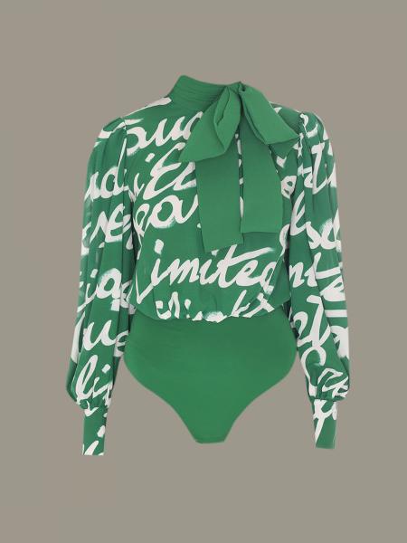 Body Elisabetta Franchi con stampa logo all over