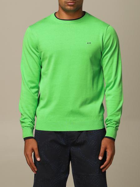 Sun 68 sweater with long-sleeved logo | Sweater Sun 68 Men Green