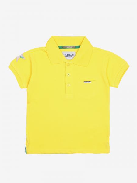 Fred Mello Outlet: t-shirt for boys - Yellow | Fred Mello t-shirt ...