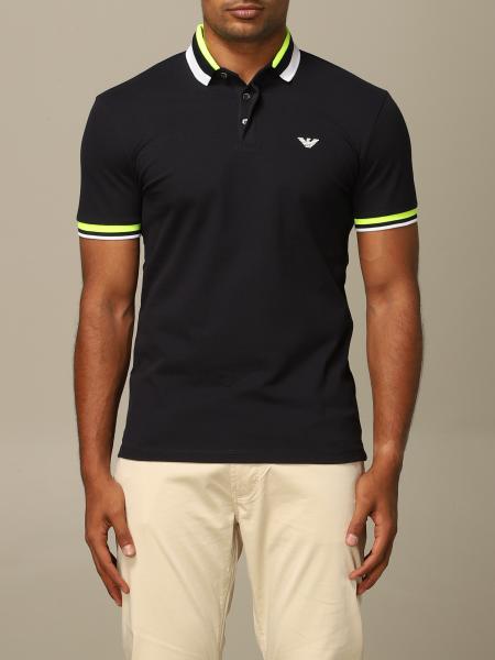 Emporio Armani polo shirt with striped edges