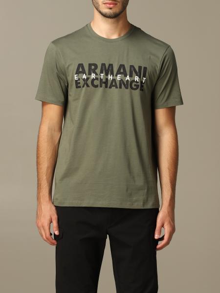 Armani Exchange Outlet: t-shirt for man - Military | Armani Exchange  t-shirt 3HZTAU ZJA5Z online on 