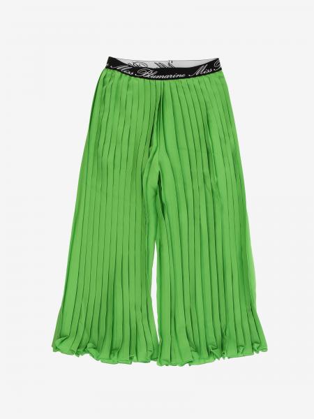 Miss Blumarine Outlet: pants for girls - Green | Miss Blumarine pants ...