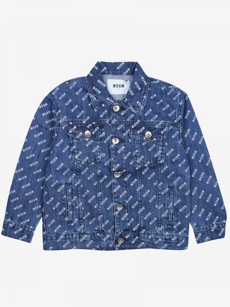 Msgm Kids logo 牛仔外套