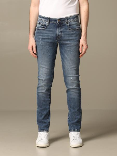 Armani Exchange Outlet: 5-pocket jeans with logo - Denim | Armani ...