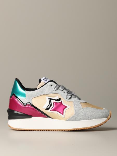 Sneakers Andro to Atlantic Stars in camoscio pelle laminata e nylon